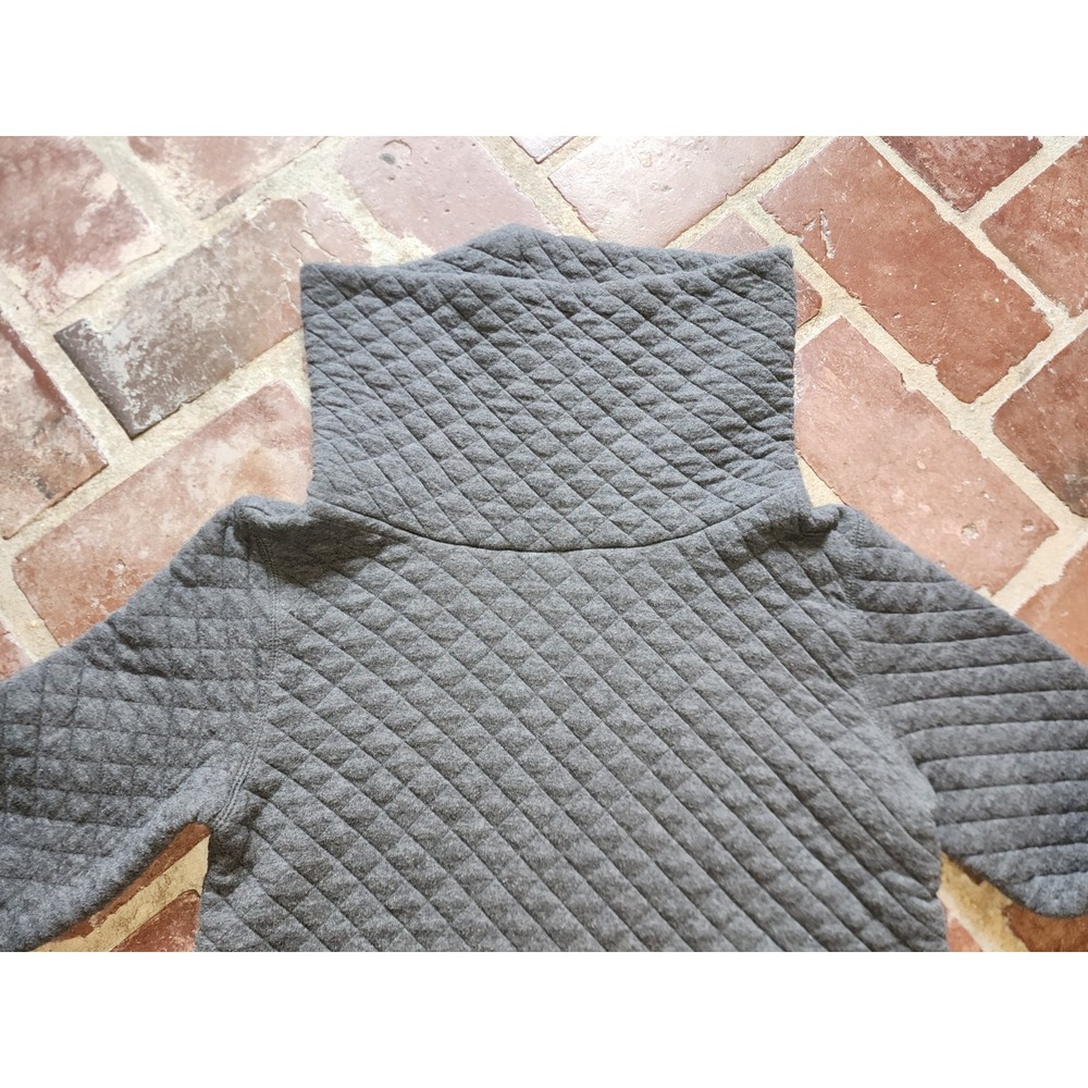 Orvis Sweatshirts Women's Size X-Small Gray Cotton Quilted Cowl Neck Long Sleeve